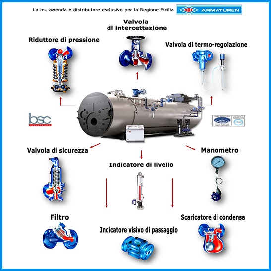 Componenti linea vapore